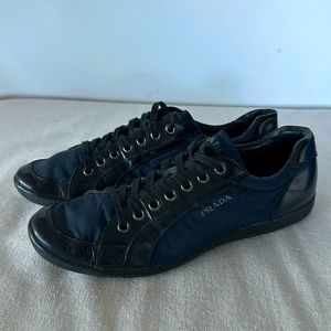 PRADA Leather and Nylon Sneakers